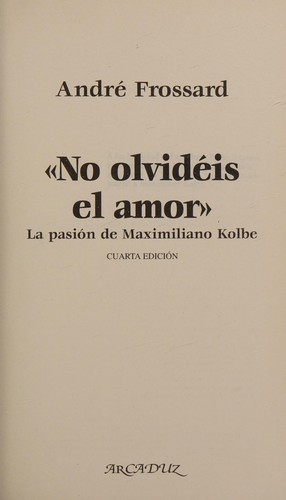 Cover for No Olvideis el Amor