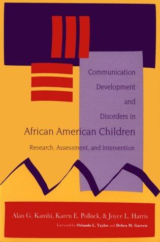 Cover for Communication development and disorders in African American children