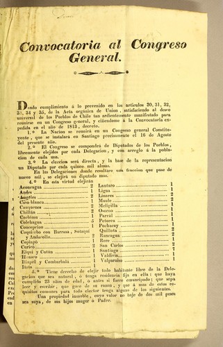 Cover for Convocatoria al Congreso general