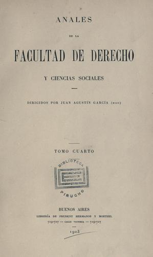 Cover for Anales.