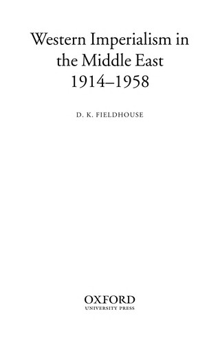 Cover for WESTERN IMPERIALISM IN THE MIDDLE EAST, 1914-1958.