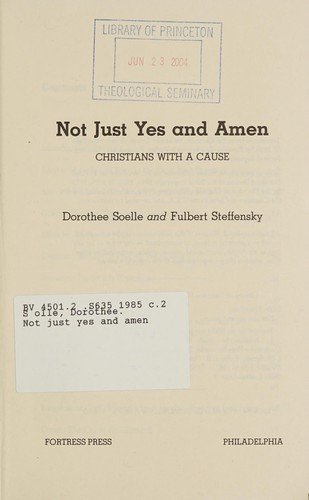 Cover for Not just yes and amen