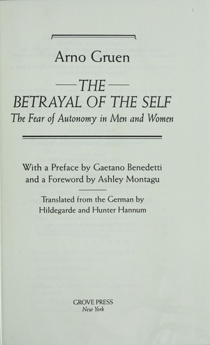 Cover for The betrayal of the self