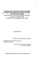 Cover for Technology options and economic policy for dryland agriculture