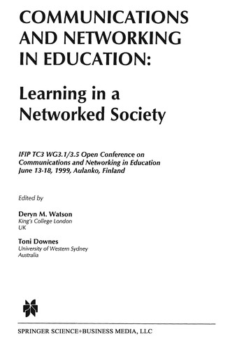 Cover for Communications and Networking in Education