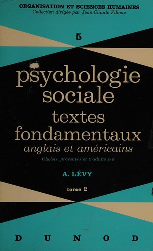 Cover for Psychologie sociale