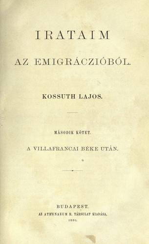 Cover for Irataim az emigrációból.