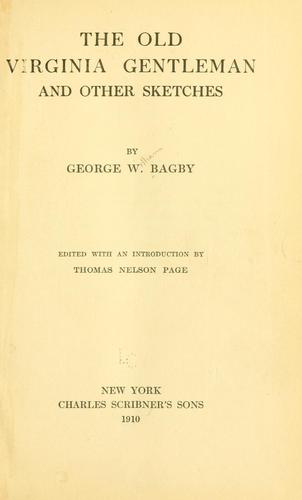 Cover for The old Virginia gentleman