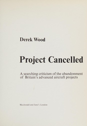 Cover for Project cancelled