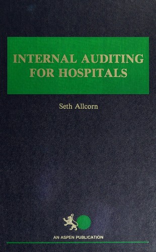 Cover for Internal auditing for hospitals