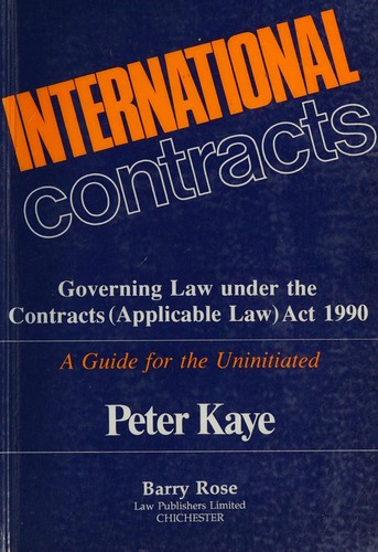 Cover for International Contracts