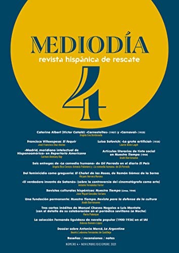 Cover for Mediodía. Revista hispánica de rescate. 4