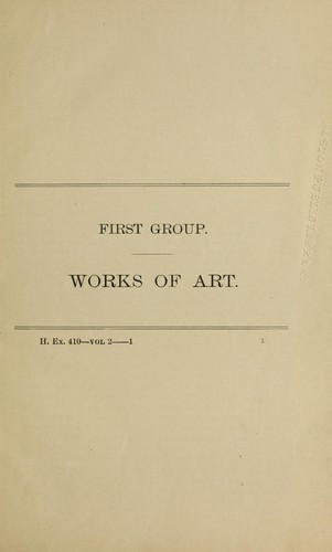 Cover for Report on the fine arts [at the Exposition universelle internationale de 1889]
