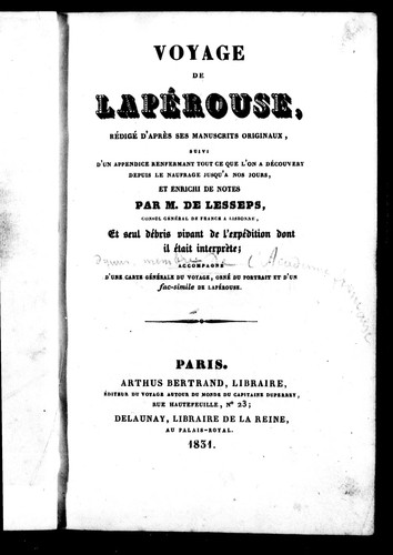 Cover for Voyage de Lapérouse, rédigé d'après ses manuscrits originaux