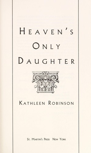Cover for Heaven's only daughter