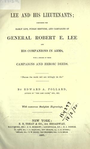 Cover for Lee and his lieutenants