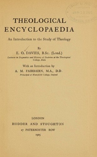 Cover for Theological encyclopaedia
