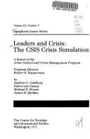 Cover for Leaders and crisis