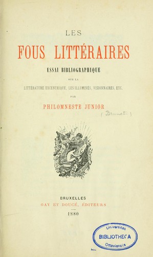 Cover for Les fous littéraires