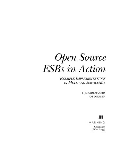 Cover for Open source ESBs in action
