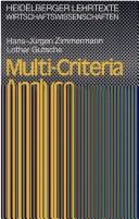 Cover for Multi-Criteria Analyse