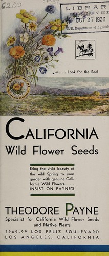 Cover for California wild flower seeds