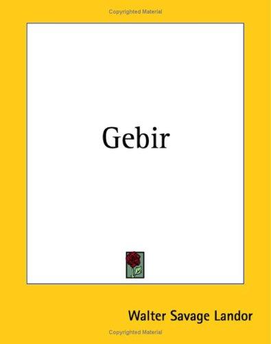 Cover for Gebir