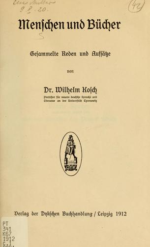 Cover for Menschen und Bücher