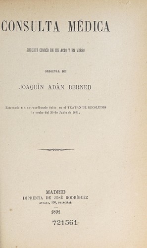 Cover for Consulta médica