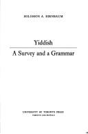 Cover for Yiddish, a survey and a grammar