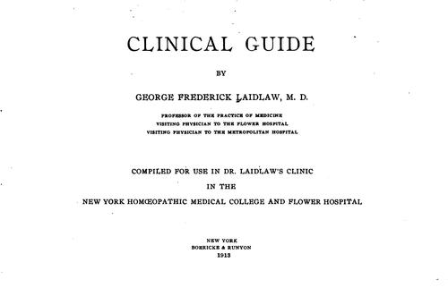 Cover for Clinical Guide