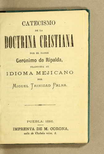Cover for Catecismo de la doctrina cristiana