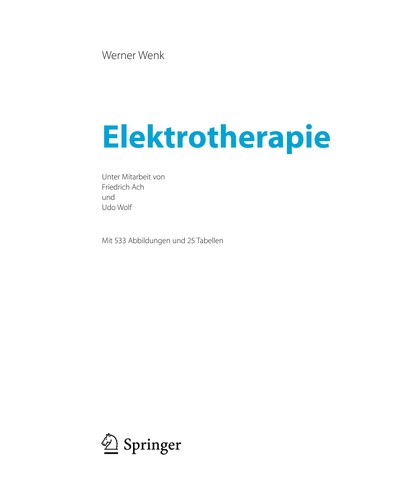 Cover for Elektrotherapie