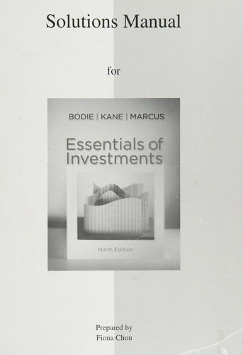 Cover for Solutions Manual to Accompany Essentials of Investments