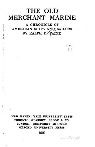 Cover for The old merchant marine
