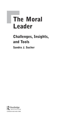 Cover for The moral leader