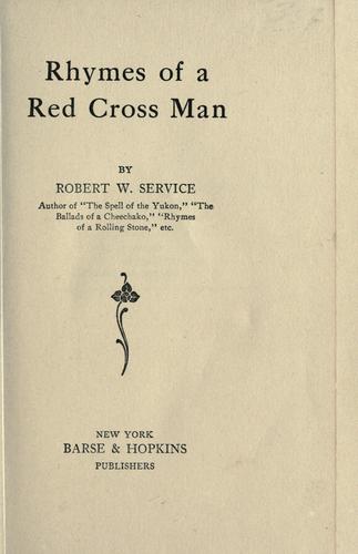 Cover for Rhymes of a Red cross man