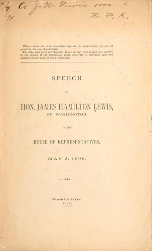 Cover for Speech...in the House...