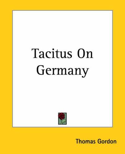 Cover for Tacitus On Germany