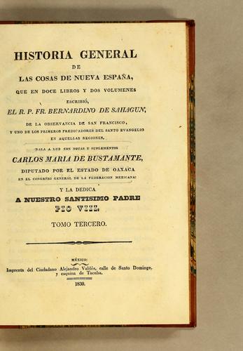 Cover for Historia general de las cosas de Nueva España