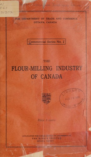 Cover for FLOUR-MILLING INDUSTRY OF CANADA