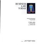 Cover for Business law today
