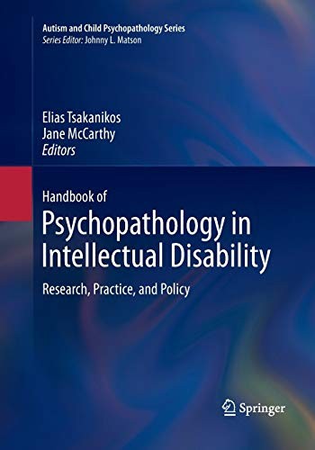 Cover for Handbook of Psychopathology in Intellectual Disability
