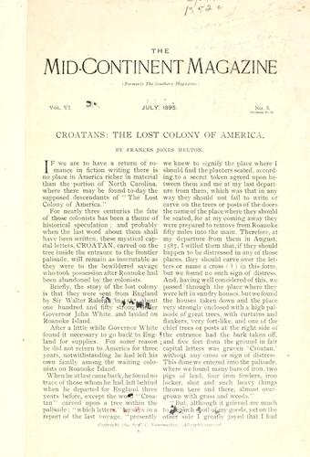Cover for Croatans