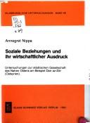 Cover for Soziale Beziehungen und ihr wirtschaftlicher Ausdruck