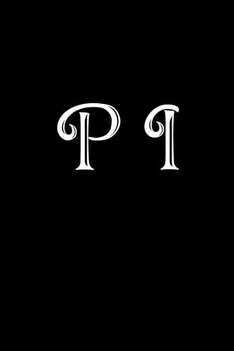 Cover for P I: Double Monogram Journal, 100 Pages, 6x9 Inches, Black Glossy Cover