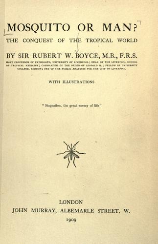 Cover for Mosquito or man?