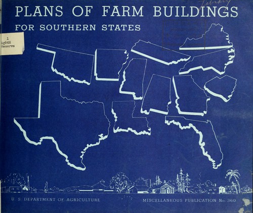 Cover for Plans of farm buildings for southern states.