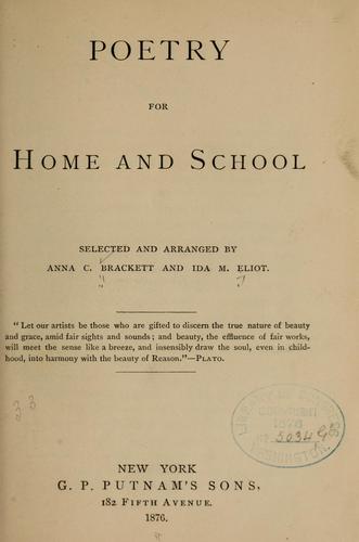 Cover for Poetry for home and school