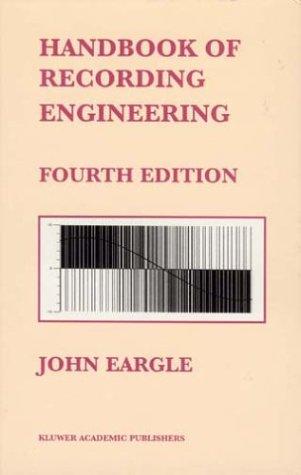Cover for Handbook of recording engineering